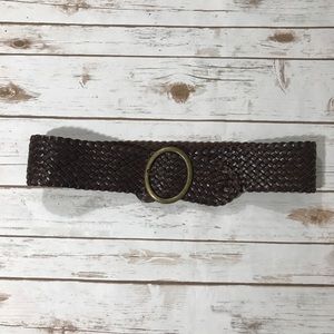 Jessica Simpson Oversized Woven Leather Belt (XL)